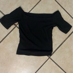 SHEIN Black Off-Shoulder Top